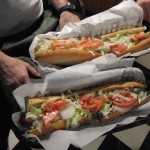 Two 12 inch subs in trays